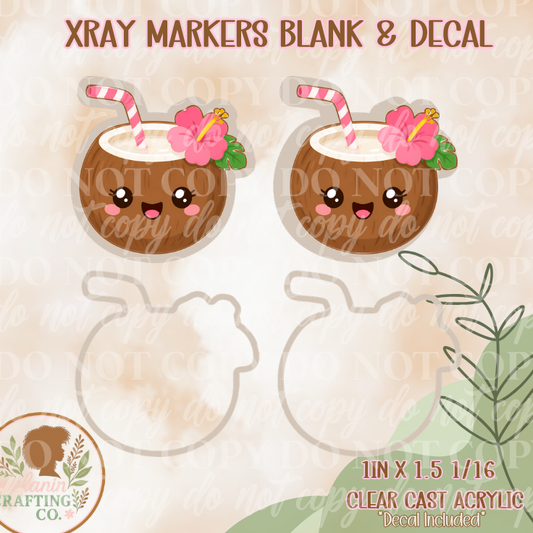 Coconut X-Ray Markers (Decal Included)
