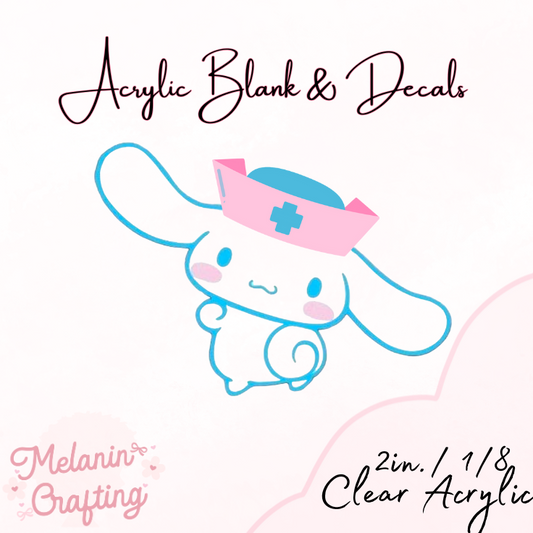Medical Cinnamon Acrylic Blank & Decal Set