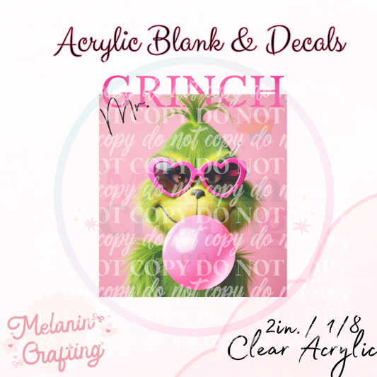 Bougie Mr. G Acrylic Blank & Decal Set