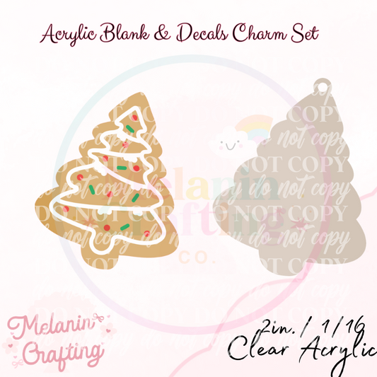 Sugar Cookie Tree Charm & Decal Set