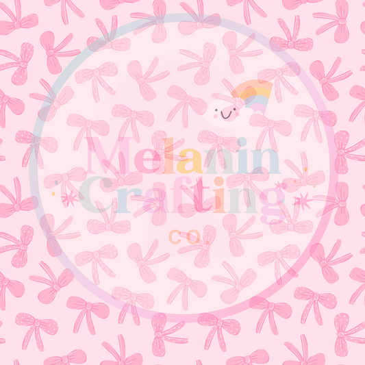 Pink Coquette Bows 6x6 Adhesive Vinyl