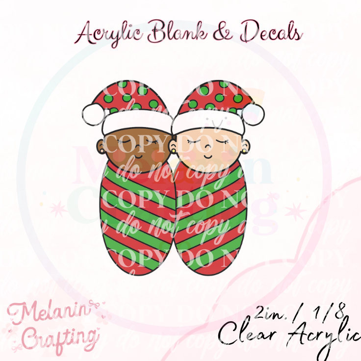 Holiday NICU Babies Acrylic Blank & Decal Set