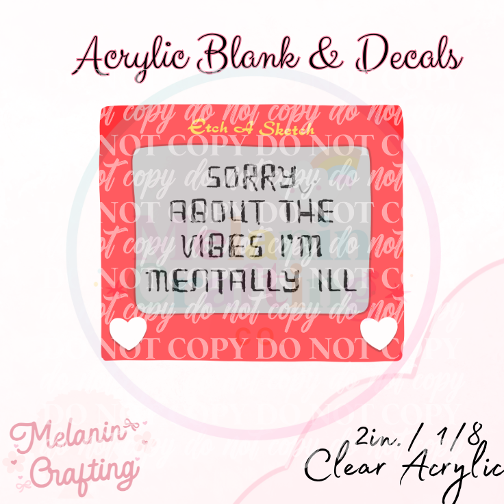 Etch A Sketch Acrylic Blank & Decal Set