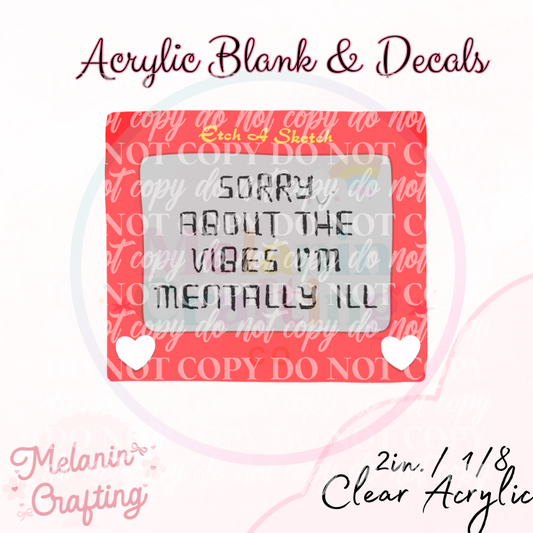 Etch A Sketch Acrylic Blank & Decal Set