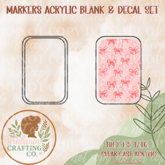 Peppermint Bows X-Ray Markers Decal Included)