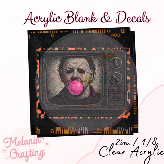 Michael Retro TV Acrylic Blank & Decal Set