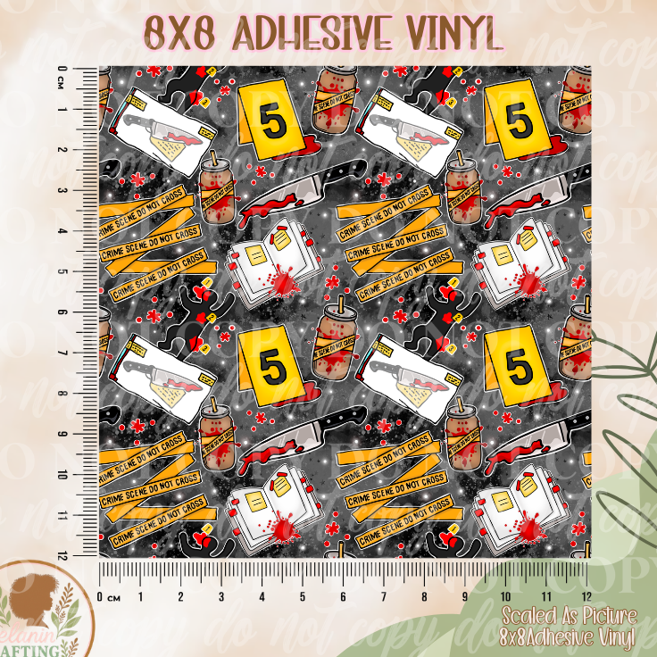 Murder Frowned Upon 8x8 Adhesive Vinyl