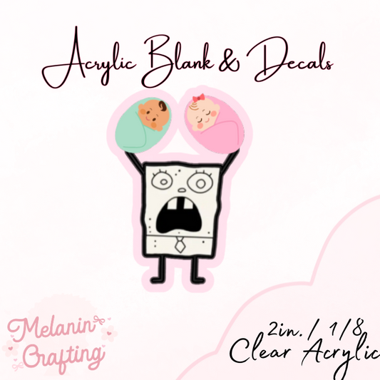 Me Hoy Minoy Babies Acrylic Blank & Decal Set