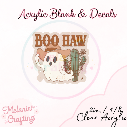 BooHaw Acrylic Blank & Decal Set