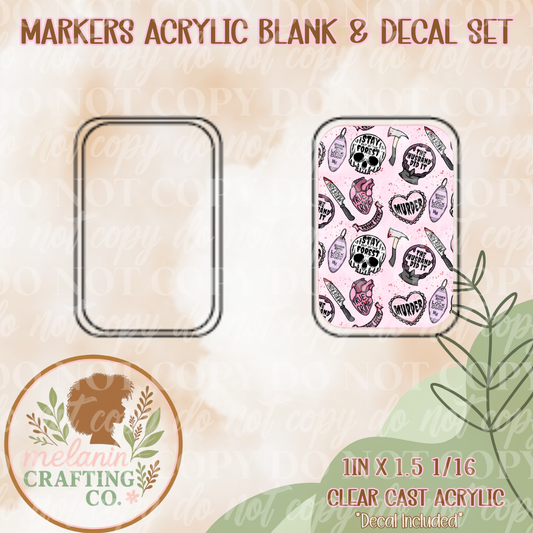 Gothic Murder X-Ray Markers Decal Included)