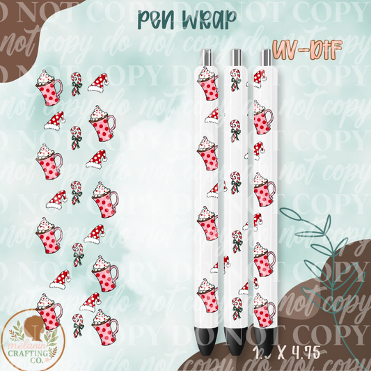 Hot Cocoa Season UV DTF Pen Wrap