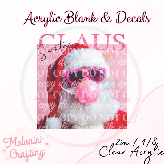 Bougie Mr. Claus Acrylic Blank & Decal Set