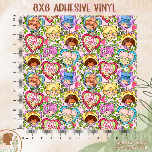 Strawberry & Friends 8x8 Adhesive Vinyl