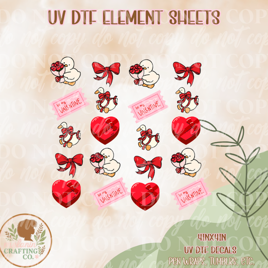 Goose Love 4x4 UV Dtf Element Sheet