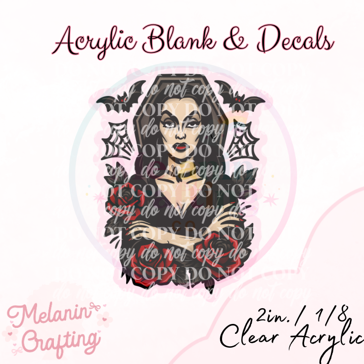 Vampire flower Acrylic Blank & Decal Set
