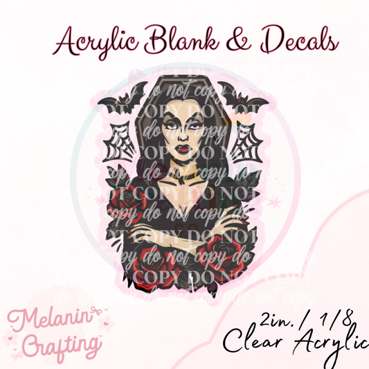 Vampire flower Acrylic Blank & Decal Set