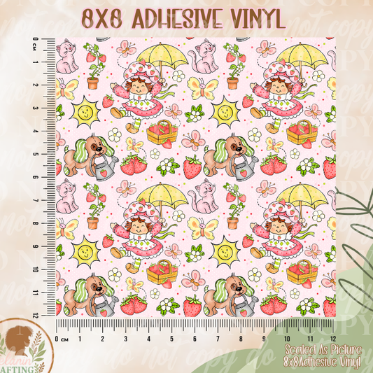 Springtime Strawberry 8x8 Adhesive Vinyl