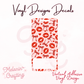 Red Lips Vertical Vinyl Decal
