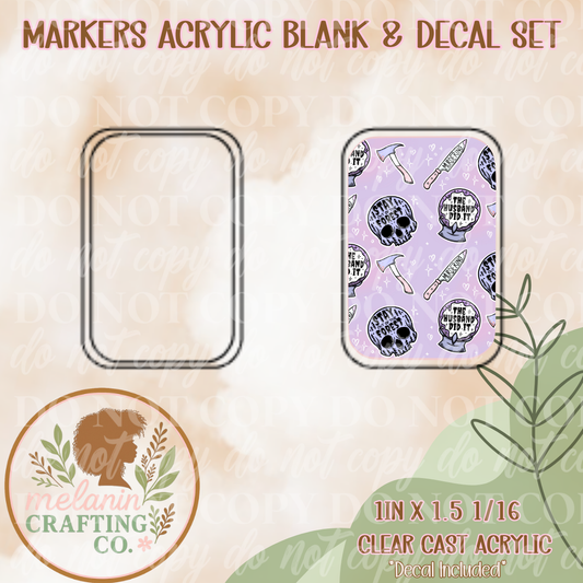 Pastel Gothic X-Ray Markers Decal Included)