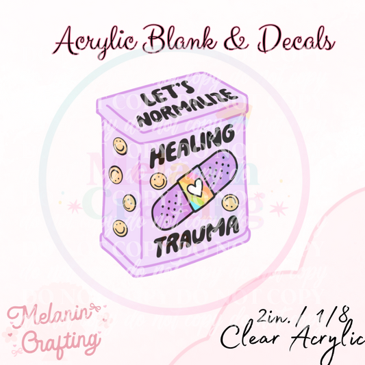 Normalize Healing Acrylic Blank & Decal Set