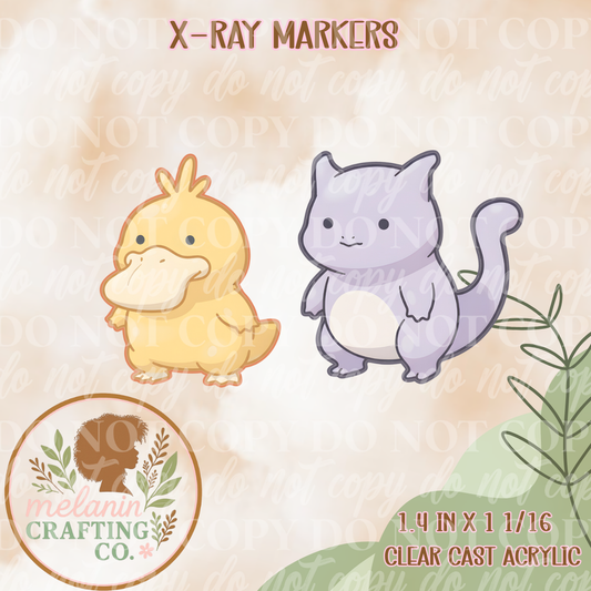 PsyDuck/MewTwo X-Ray Markers (Decal Included)