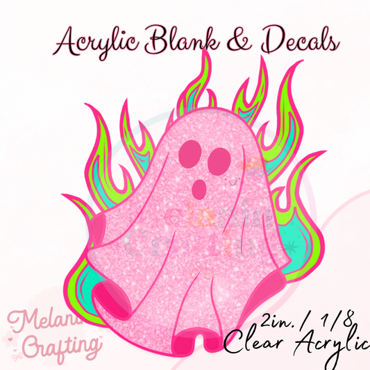 Firey Ghost Acrylic Blank & Decal Set