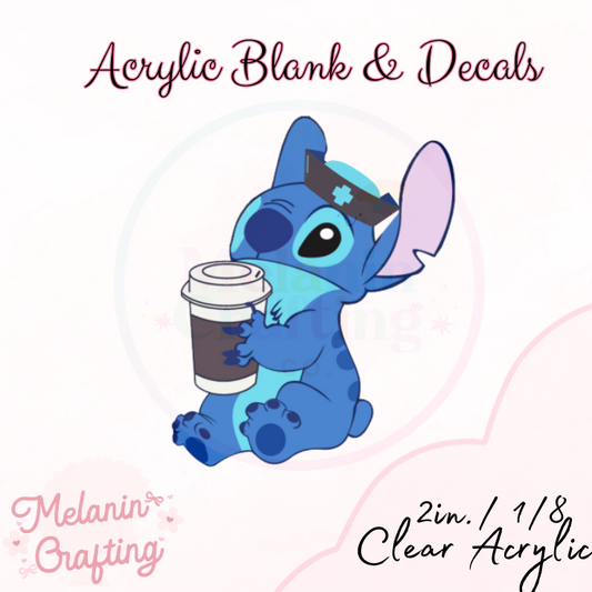 Coffee Alien Acrylic Blank & Decal Set