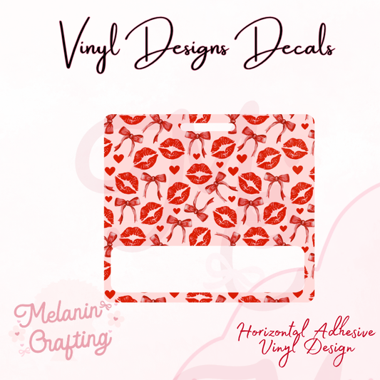 Red Lips Horizontal Vinyl Decal