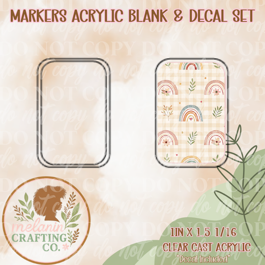 Boho Rainbow X-Ray Markers (Decal Included)