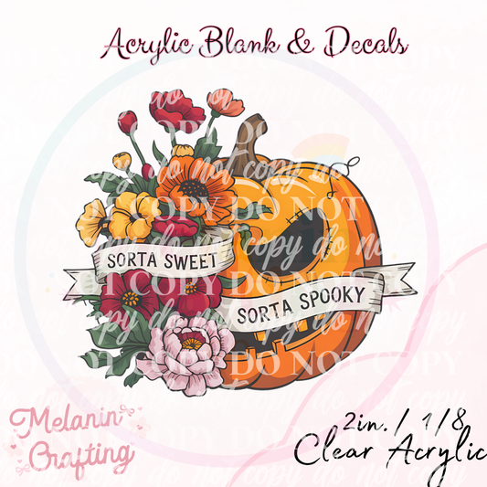 Sweet & Spooky Acrylic Blank & Decal Set
