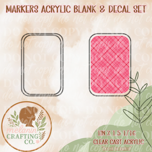 Plaid Girly X-Ray Markers Decal Included)