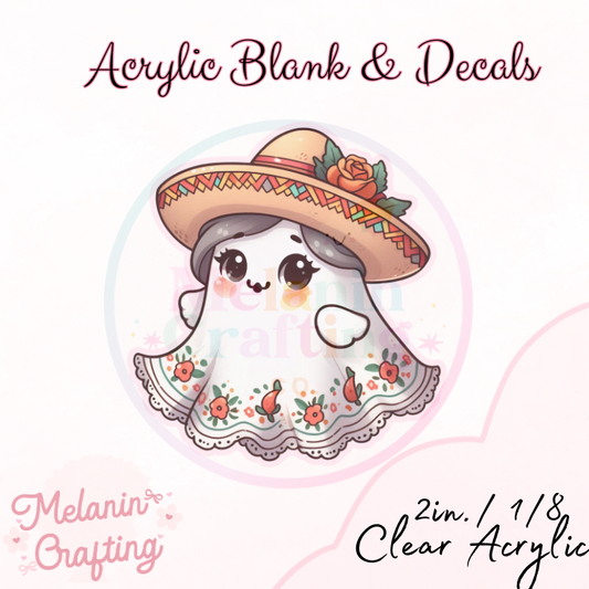 Latin Ghost Acrylic Blank & Decal Set