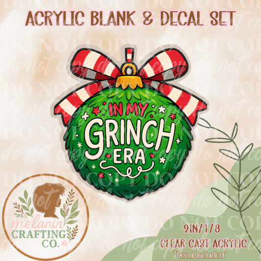 Grinch Era Ornament Acrylic Blank & Decal Set