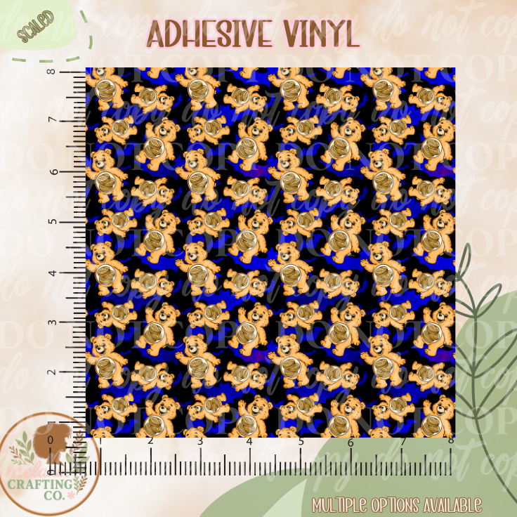 Stranger Waffle Bear Adhesive Vinyl