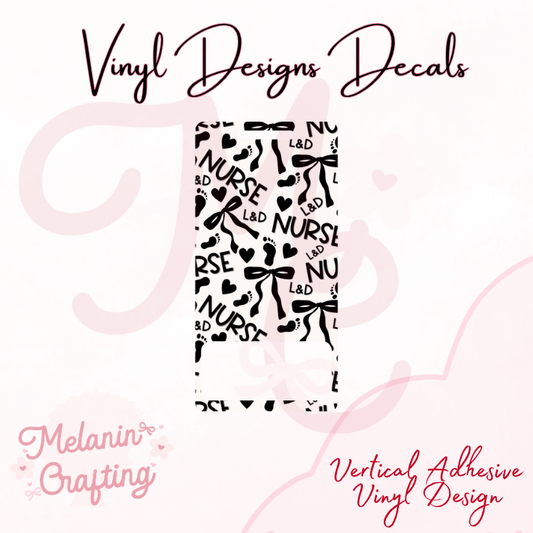 L&D Nurse Vertical Vinyl Decal