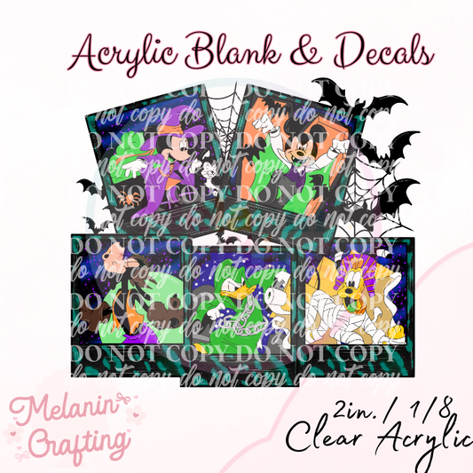 Spooky ClubHouse Acrylic Blank & Decal Set
