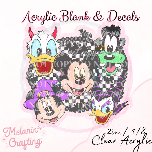 Spooky Friends Acrylic Blank & Decal Set