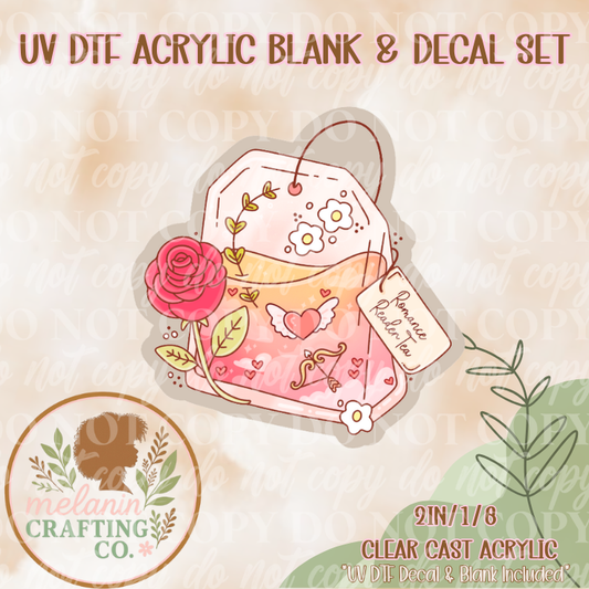 Romance Reader Tea UV DTF Acrylic Blank & Decal Set