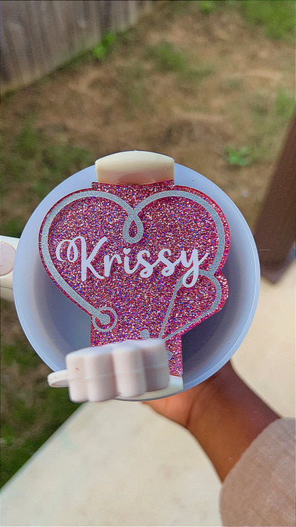 Heart Tumblr Cup Name Tag