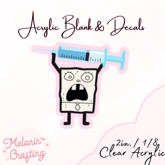 Me Hoy Minoy Syringe Acrylic Blank & Decal Set