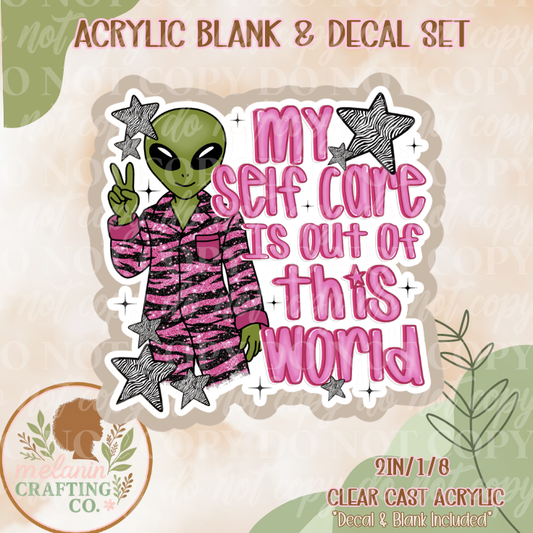 Selfcare Out Of This World Acrylic Blank & Decal Set