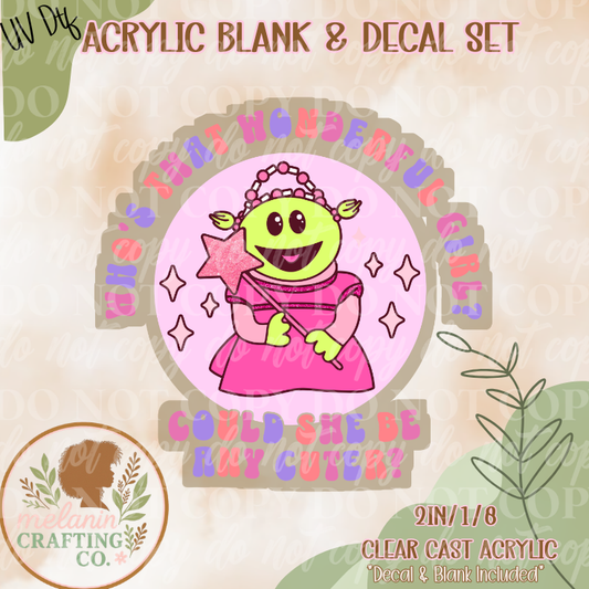 Wonderful Girl UV DTF Acrylic Blank Set