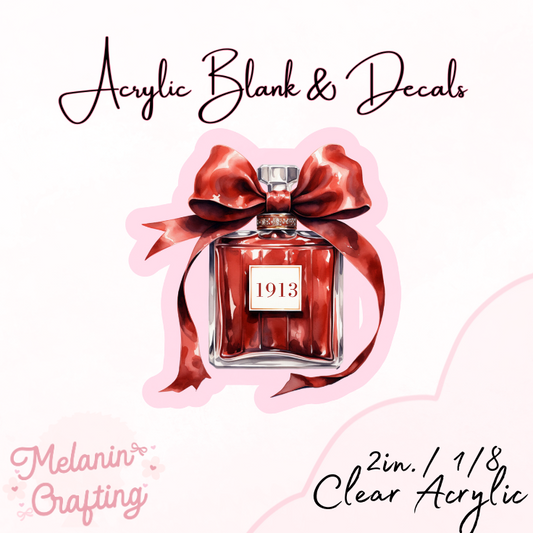 1913 Perfume Acrylic Blank & Decal Set