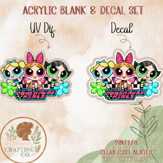 Floral PPG  Acrylic Blank & Deca