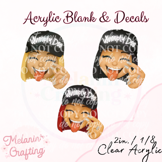 Whoopty Doo! Acrylic Blank & Decal Set
