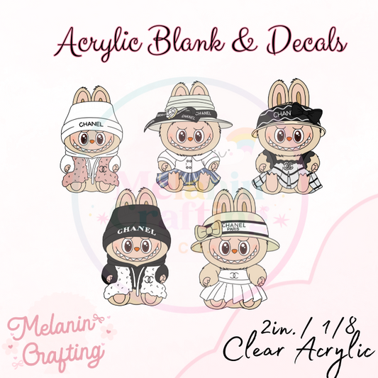 Preppy Bubu Acrylic Blank & Decal Set
