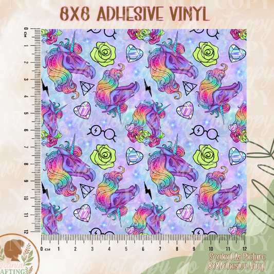 Unicorn Thestral 8x8 Adhesive Vinyl