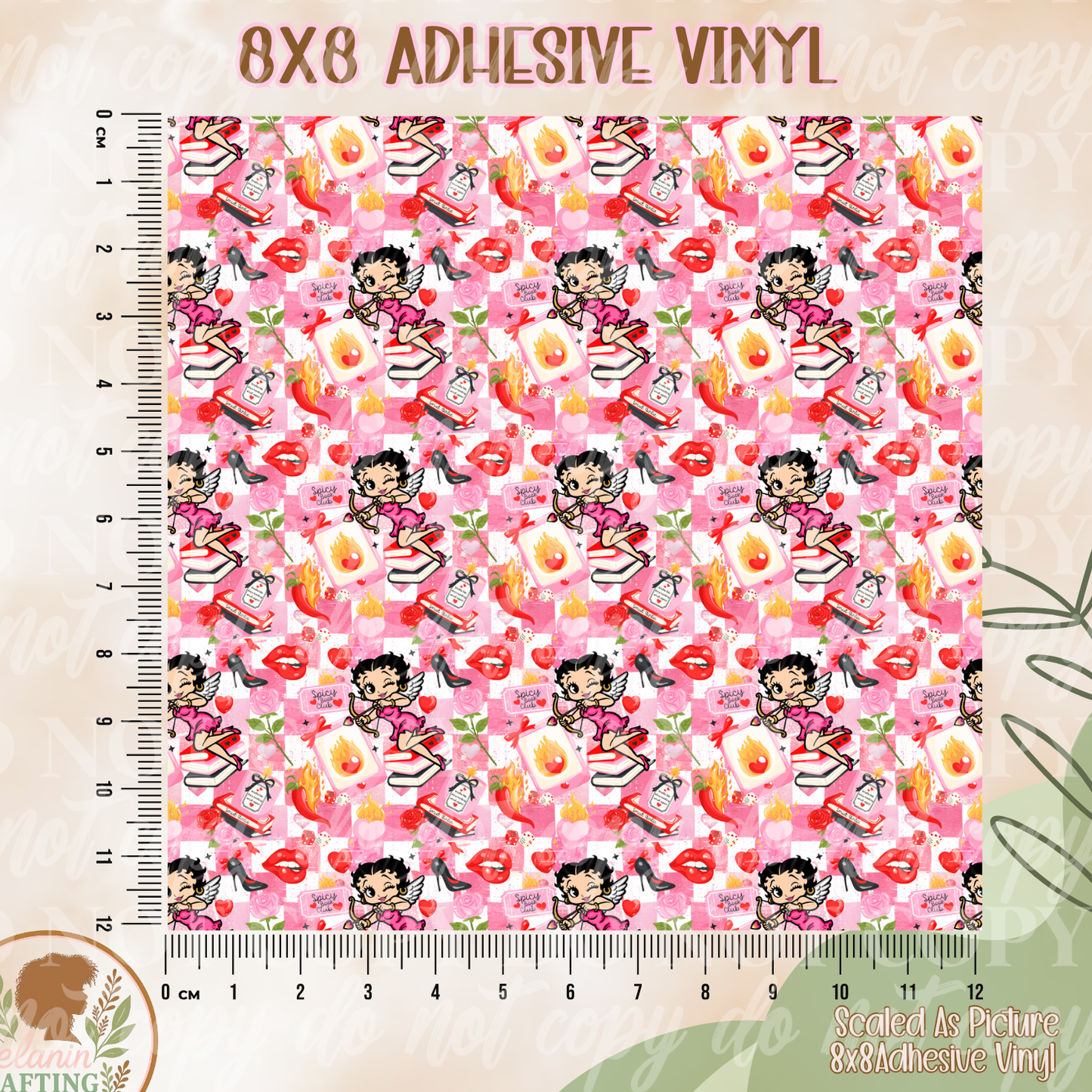 Spicy Boop 8x8 Adhesive Vinyl
