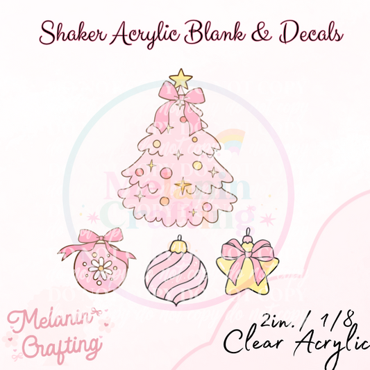 Pink Christmas Tree Shaker Kit
