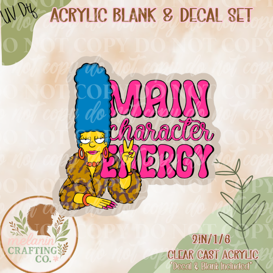 Main Character Energy UV DTF Acrylic Blank Set